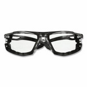 3M SF501SGAF-BLK-FM Securefit 500 Series Protective Eyewear, Foam Seal, Pc, Anti-Scratch, Scotchgard Anti-Fog, Clear Lens, Black Plastic Frame