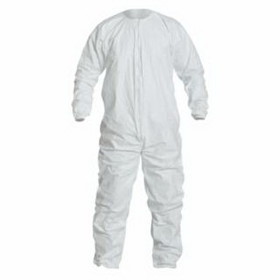 DUPONT IC253BWH2X0025CS Tyvek IsoClean Coveralls with Zipper, Bound, Clean Processed, Sterile, White, 2X-Large
