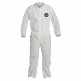 Dupont  Proshield&#174; 10 Coverall, Collar, Open Wrists and Ankles, Zipper Front, Storm Flap, White