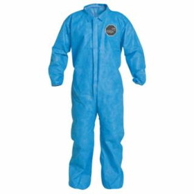 Dupont  Proshield&#174; 10 Coverall, Collar, Elastic Wrists and Ankels, Zipper Front, Storm Flap, Blue