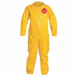 Dupont  Tychem® 2000 Coverall, Serged Seams, Collar, Zipper Front, Open Wrists and Ankles, Storm Flap, Yellow