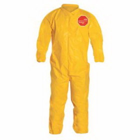 Dupont D13479941 Yellow Tychem Qc Coverall Zip Frt Ela Ankle/Wris