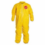 Dupont  Tychem® 2000 Coverall, Serged Seams, Collar, Elastic Wrists and Ankles, Zipper Front, Storm Flap, Yellow