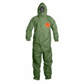 Dupont D15526968 Tychem 2000 Sfr Protective Hooded Coverall, Green, Small