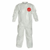 Dupont  Tychem® 4000 Coverall, Bound Seams, Collar, Elastic Wrist and Ankles, Zipper Front, Storm Flap, White