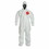 Dupont 251-SL127T-M Tychem&#174; 4000 Coverall, Taped Seams, Attached Hood, Elastic Wrists and Ankles, Zipper Front, Storm Flap, White, Medium, Price/6 EA