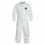 Dupont D13397824 Tyvek 400 Collared Coveralls, Elastic Ankles/Wrists/Waist, Front Zipper, Serged Seams, White, Large, Price/25 EA