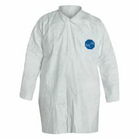 Dupont D13493816 Tyvek Lab Coats No Pockets, Small, White