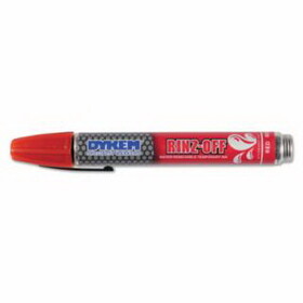 Dykem 44106 RINZ OFF&#174; Water Removable Temporary Marker, Red, Broad Threaded Cap