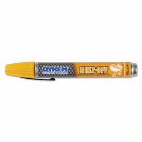 DYKEM 44757 RINZ OFF&#174; Water Removable Temporary Marker, Yellow, Broad Threaded Cap