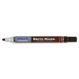 DYKEM 84010 BRITE-MARK&#174; Medium Paint Marker, Brown, Medium, Bullet, Acrylic