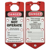 Brady 262-22075-R Red Labelled Lockout Hasp Aluminium Ea