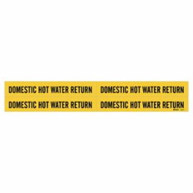 Brady 262-7088-4 Card Of Domestic Hot Water Return Self Sticking