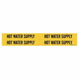 Brady 262-7149-4 Self-Sticking Pipe Marker  Hot Water Supply