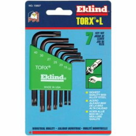 Eklind Tool 269-10807 7-Pc Torx Short Allen Wrench Set W/Holder