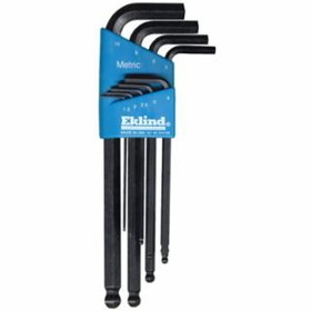 Eklind Tool 269-13609 9-Pc Metric Ball-Hex-L-Wrench Key Set Long Se