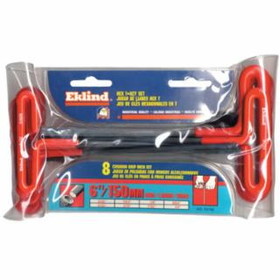 Eklind Tool 269-53168 3/32" - 1/4" T-Handle Hex Kit W/Pouch 8 K