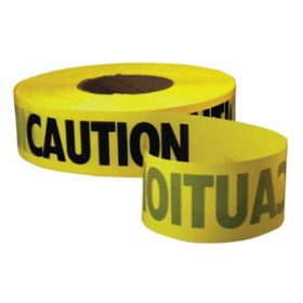 Empire Level 77-1001 Safety Barricade Tape, 3 in x 1,000 ft, Caution, 3 mil, Yellow