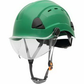 Honeywell Ppe FSH11004 Safety Helmet, 6-Point Ratchet Suspension, Vented, Green