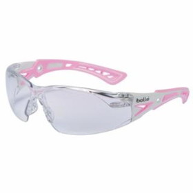 Bolle Safety 286-40254 Rush + Sm/Pink And Wh Clr Lens Platinum Antifog