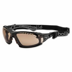 Bolle Safety 40258 Rush+ Series Safety Glasses, Twilight Lens, Anti-Fog, Anti-Scratch, Black Frame