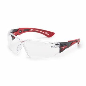 Bolle Safety 286-41080 Rush + Clear Pc Asaf - Platinum/Black & Red