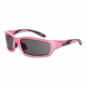 Crossfire 22528 Infinity Premium Safety Eyewear, Dark Smoke Lens, Polycarbonate, Hard Coat, Pink Pearl Frame