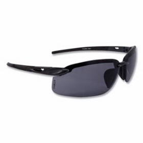 Radians 2961 Crossfire ES5 Premium Safety Glasses, Smoke, Polycarbonate, Pearl Black