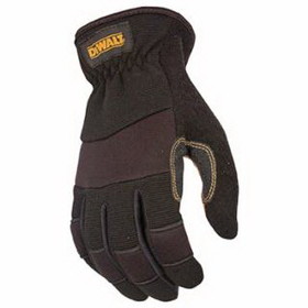 DeWalt DPG212L Performance Driver Hybrid Gloves, Large, Cowhide/Neoprene/Spandex/Terry Cloth, Black/Gray