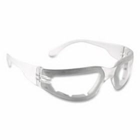 Radians MRSF111ID Mirage&#153; Foam Safety Eyewear, Clear Lens, Polycarbonate, Anti-Fog, Clear Frame