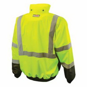 Radians SJ110B-3ZGS-2X SJ110B Two-in-One High Visibility Bomber Safety Jacket, 2XL, Polyester, Green