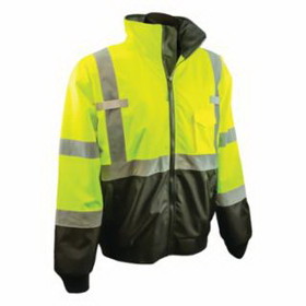 Radians SJ110B-3ZGS-5X SJ110B Two-in-One High Visibility Bomber Safety Jacket, 5XL, Polyester, Green