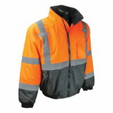 Radians SJ110B-3ZOS-L SJ110B Two-in-One High Visibility Bomber Safety Jacket, L, Polyester, Orange