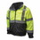 Radians SJ210B-3ZGS-XL SJ210B Class 3 Three-in-One Deluxe High Visibility Bomber Safety Jacket, Hi-Vis Green, Black Bottom, XL, Price/1 EA