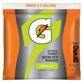 Gatorade 308-03969 G Series 02 Perform Thirst Quencher Instant Powder, 21 Oz, Pouch, 2.5 Gal Yield, Lemon-Lime