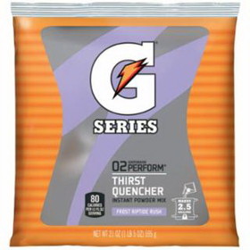Gatorade 308-33673 G Series 02 Perform Thirst Quencher Instant Powder, 21 Oz, Pouch, 2.5 Gal Yield, Frost Riptide Rush