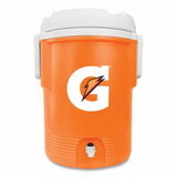 Gatorade 50425SM Beverage Cooler, 5 gal, Orange/White, Includes Spigot