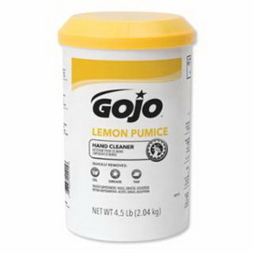Gojo 315-0915-06 Lemon Pumice Hand Cleaners, Lemon, Cartridge, 4 1/2 Lb