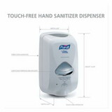 Purell 2720-12 TFX™ Touch Free Dispenser, 1200 mL, White/Gray