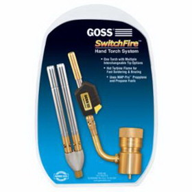 Goss GHT-KL2 Switchfire Hand Torch Kit, Braze/Solder, Regulator, Piezo Lighter Tip, Twin Tip
