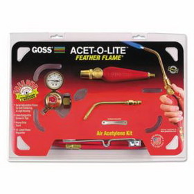 Goss KA-2H Feather Flame Air-Acetylene Torch Outfits, 3/16", Acetylene, Soldering; Brazing