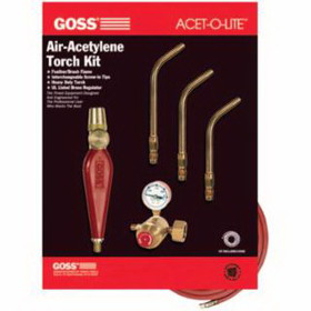 Goss KA-31 Feather Flame Air-Acetylene Torch Outfits, 1/8 In, 3/16 In, 1/4 In, Acetylene(B)