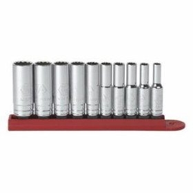 Gearwrench 329-80309D 10 Pc. 1/4" Drive 12 Point Deep Sae Socket Set