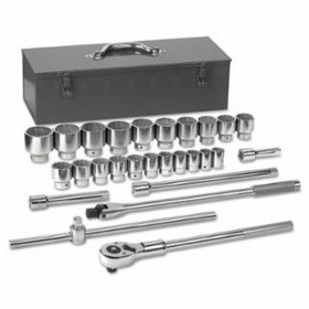 Gearwrench 329-80880 27 Piece Surface Drive Socket Sets With 24 Tooth Ratchet, 1/2 In, 12 Point