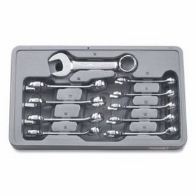 GEARWRENCH 81904 10 Pc. 12 Point Stubby Combination Metric Wrench Set