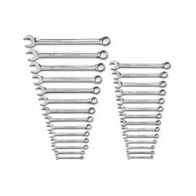 Gearwrench 329-81923 Surface Drive Combination Wrench Sets, 6 Points, Metric, Sae, Chrome, 28 Pc.
