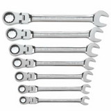 Gearwrench 329-9700 7 Pc. Flex Combination Ratcheting Wrench Set, Inch