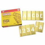 C.H. Hanson 337-10074 Brass Stencil Letter & Number Sets, Brass, 4 In