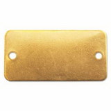 C.H. Hanson 337-41292 Brass Tags, 18 Gauge, 3 In X 1 In, 1/8 In Holes, Rounded Rectangle