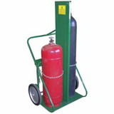 Saf-T-Cart 339-401-14FW 150 Series Carts, Holds 2 Cylinders, 9 1/2 In-12 1/2 In Dia., W/Firewall